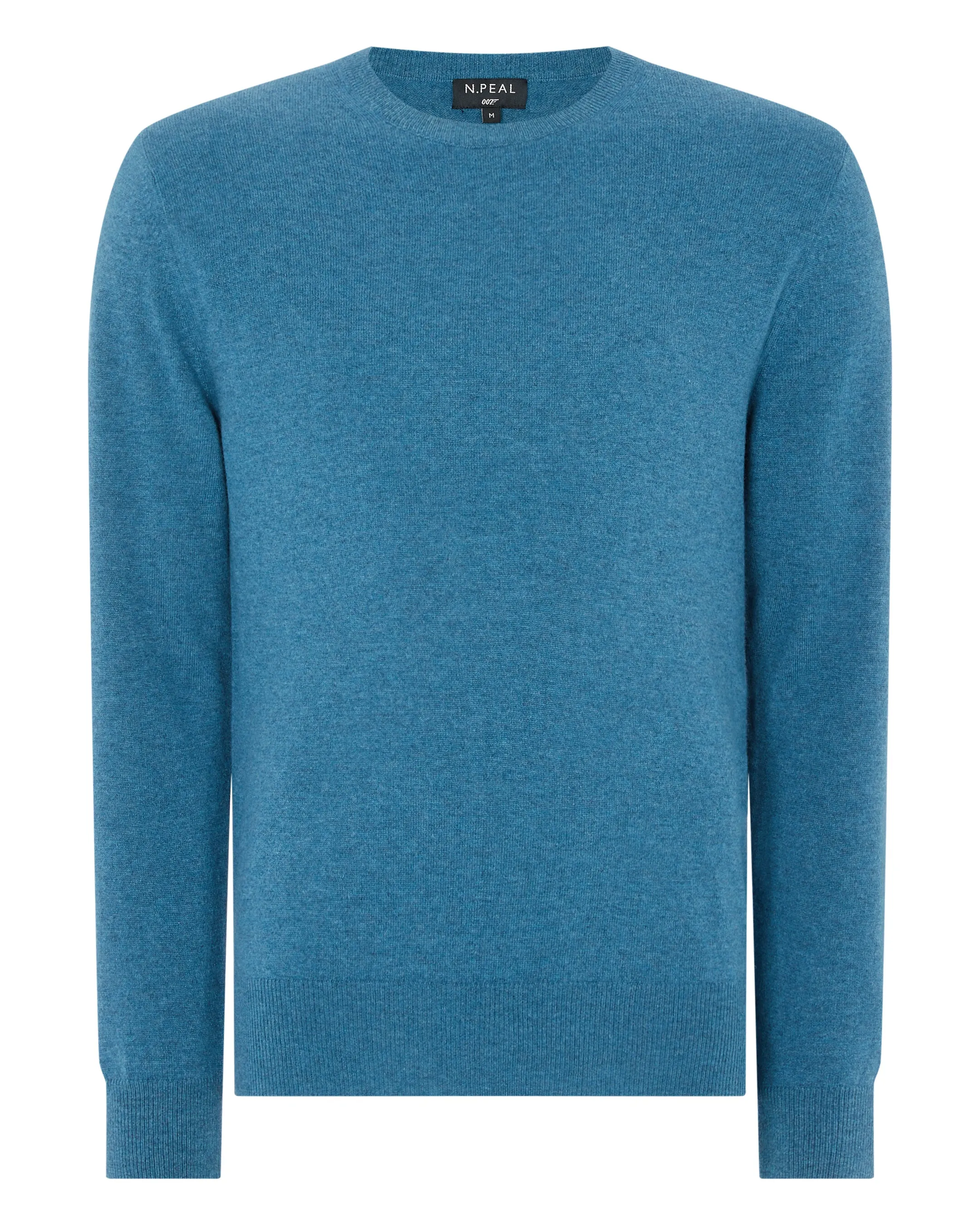 007 Crew Neck Cashmere Jumper Blue Wave