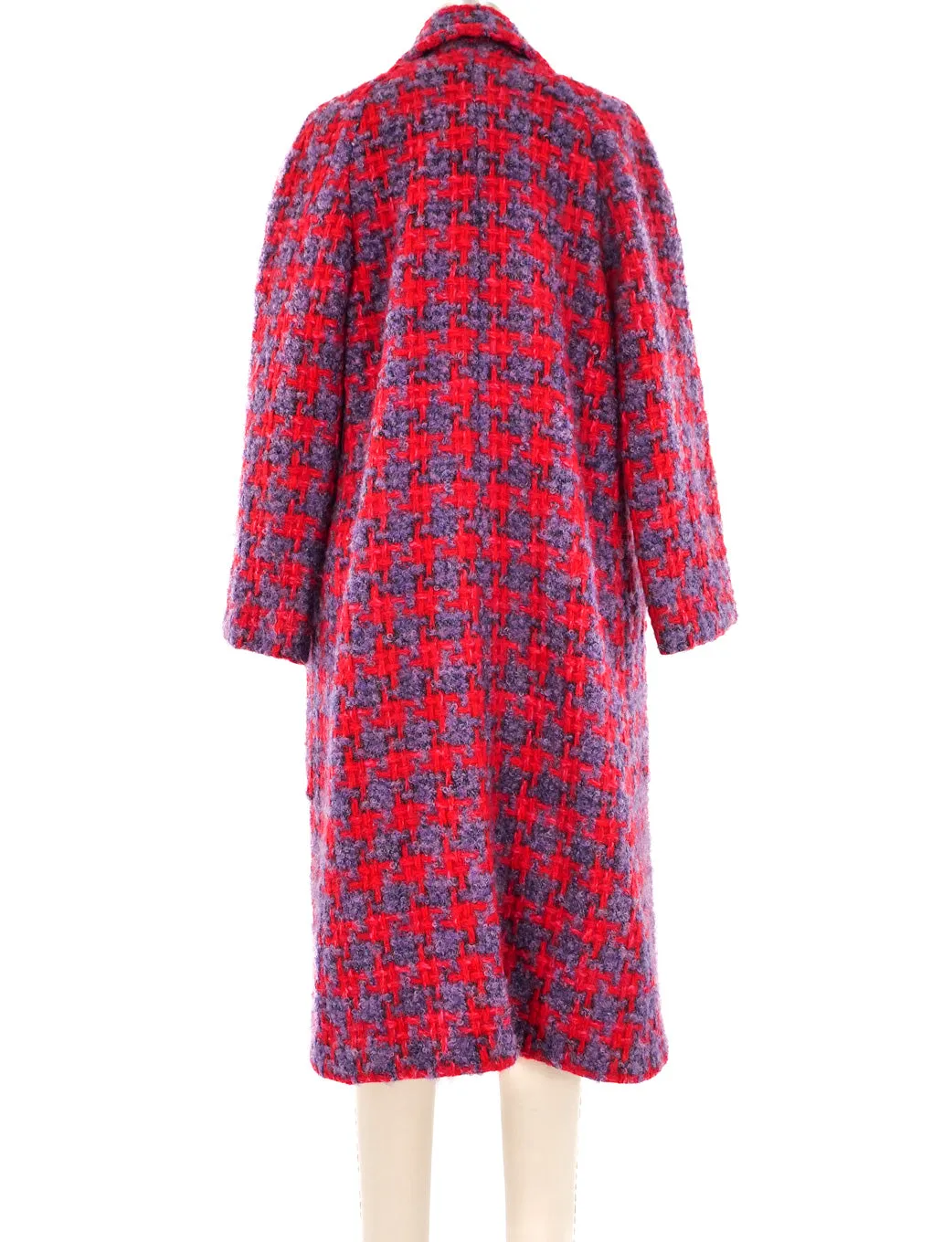 1960's Houndstooth Tweed Swing Coat