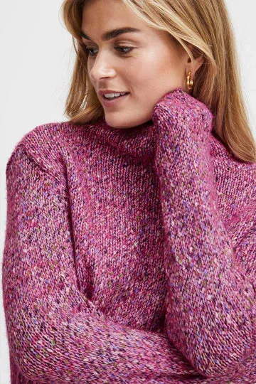 2712- Pink Knit Jumper - Fransa