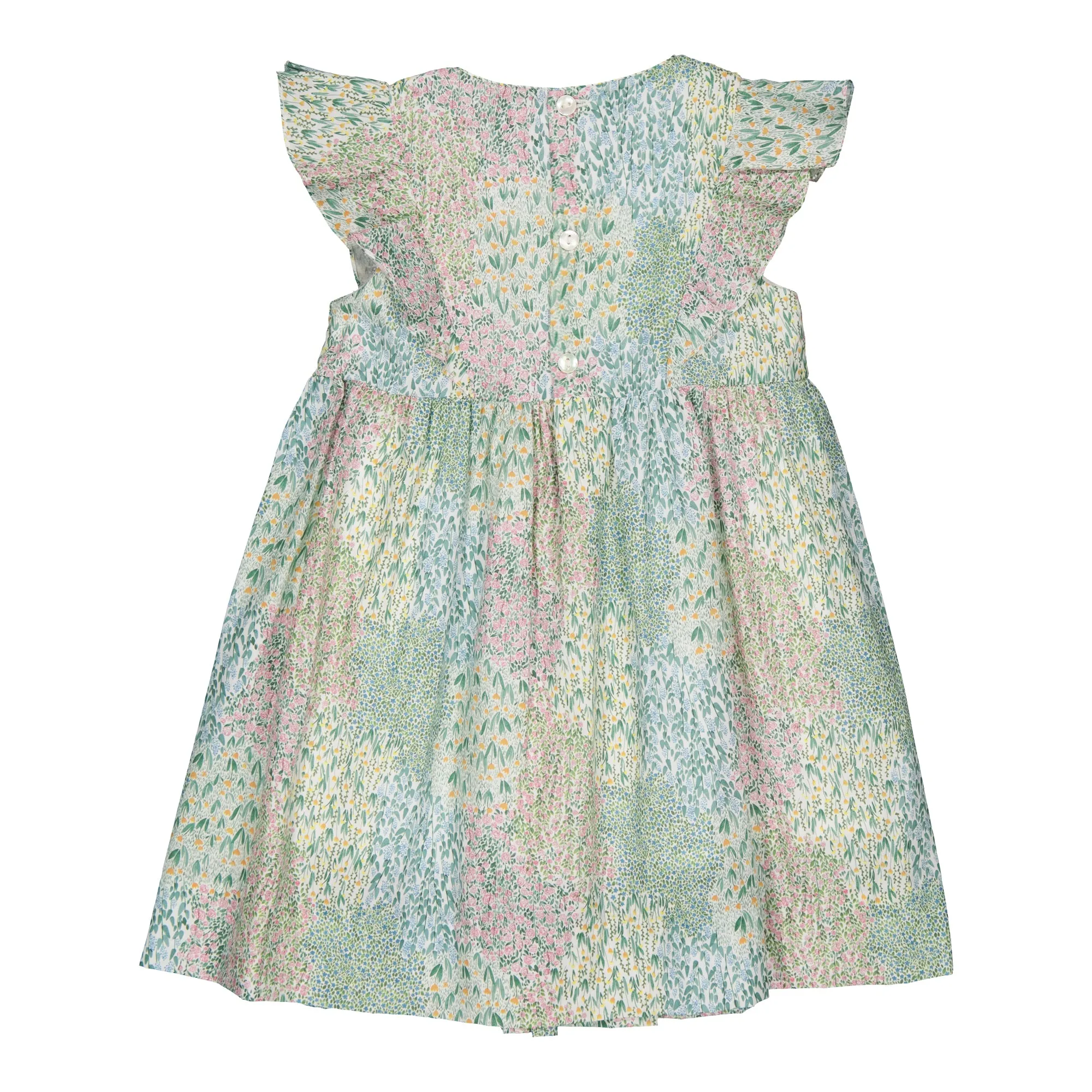 32111-LEANNE SMOCKED DRESS-Flowery Meadow Print