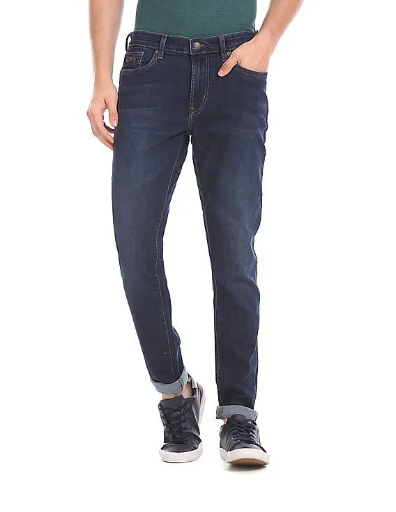 Aeropostale Men Blue Super Skinny Fit Dark Wash Jeans