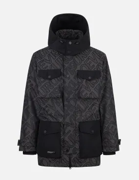 Allover Logo Jacquard and Multi Pocket Relax Fit Jacket