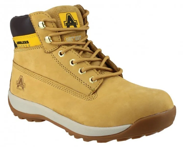 Amblers Safety Lace Up Boot Tan FS102