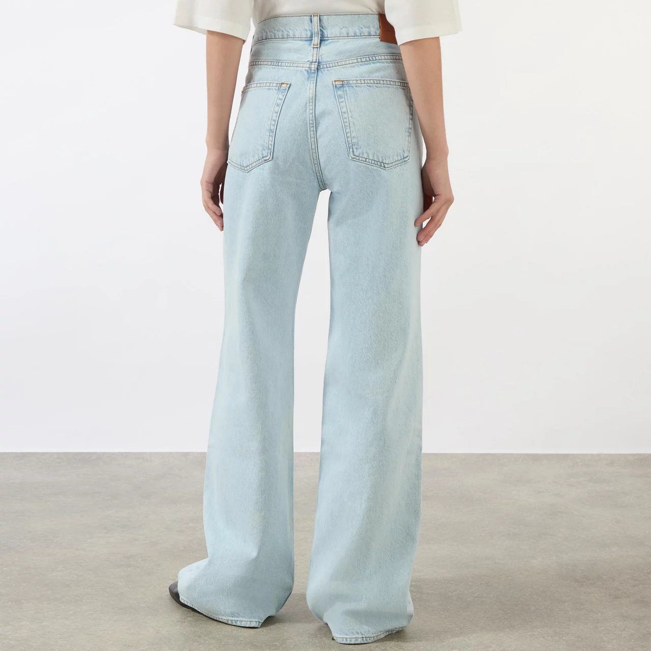 ANINE BING Hugh Wide-Leg Jeans - Light Blue