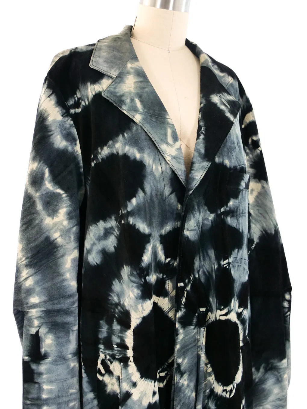 Ann Demeulemeester Tie Dye Suede Coat