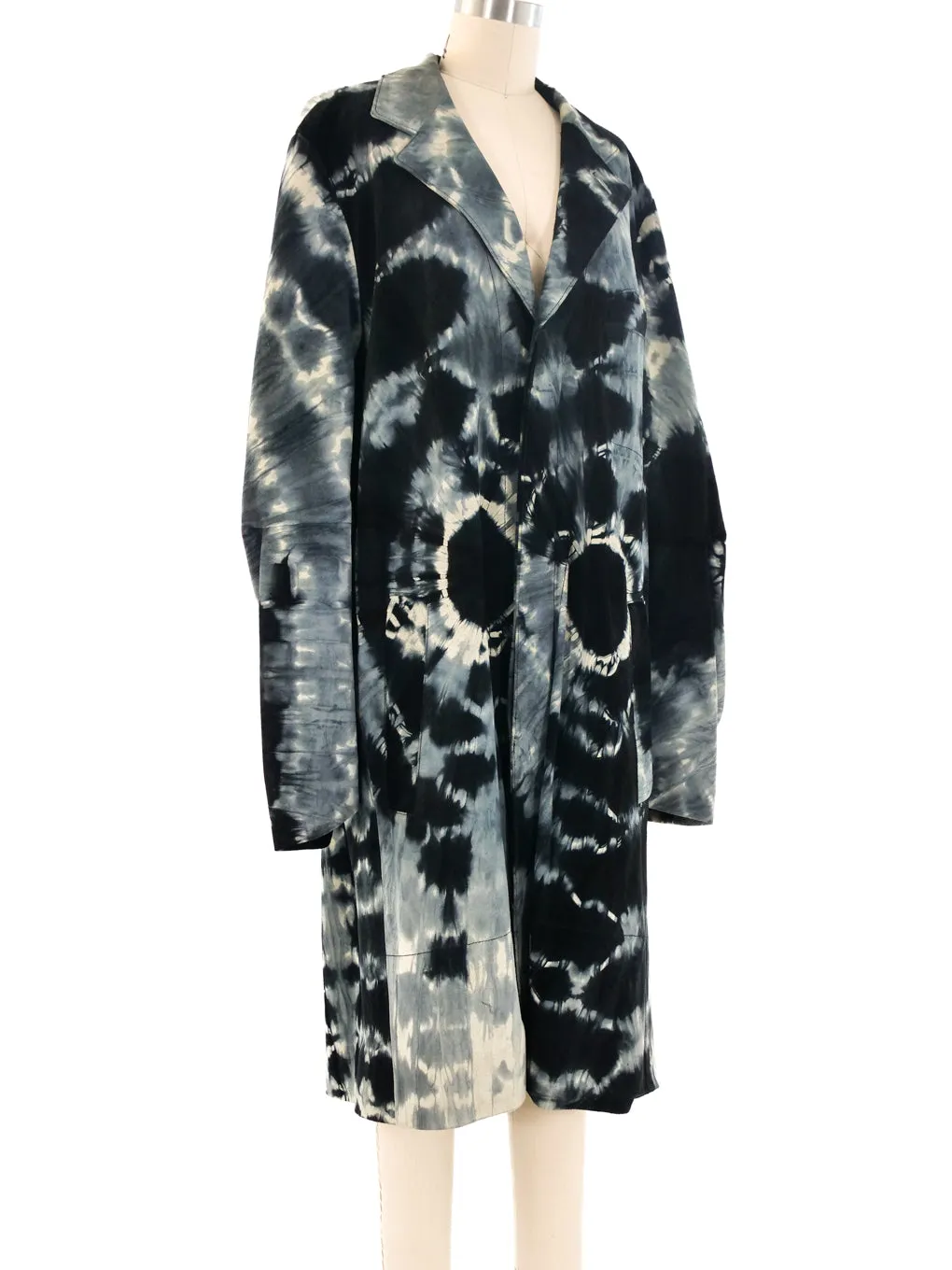 Ann Demeulemeester Tie Dye Suede Coat