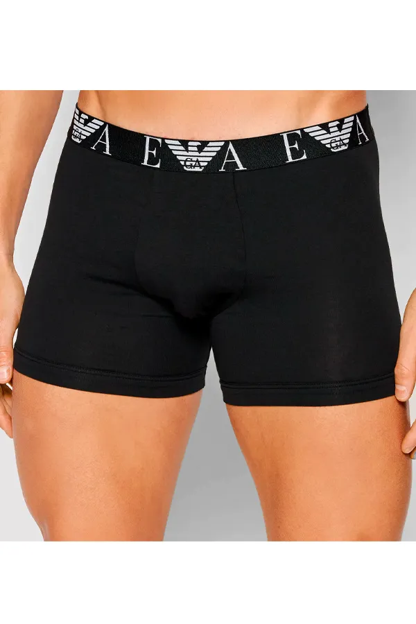 Armani Eagle Trunks 3-Pack Black