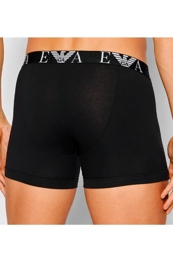 Armani Eagle Trunks 3-Pack Black