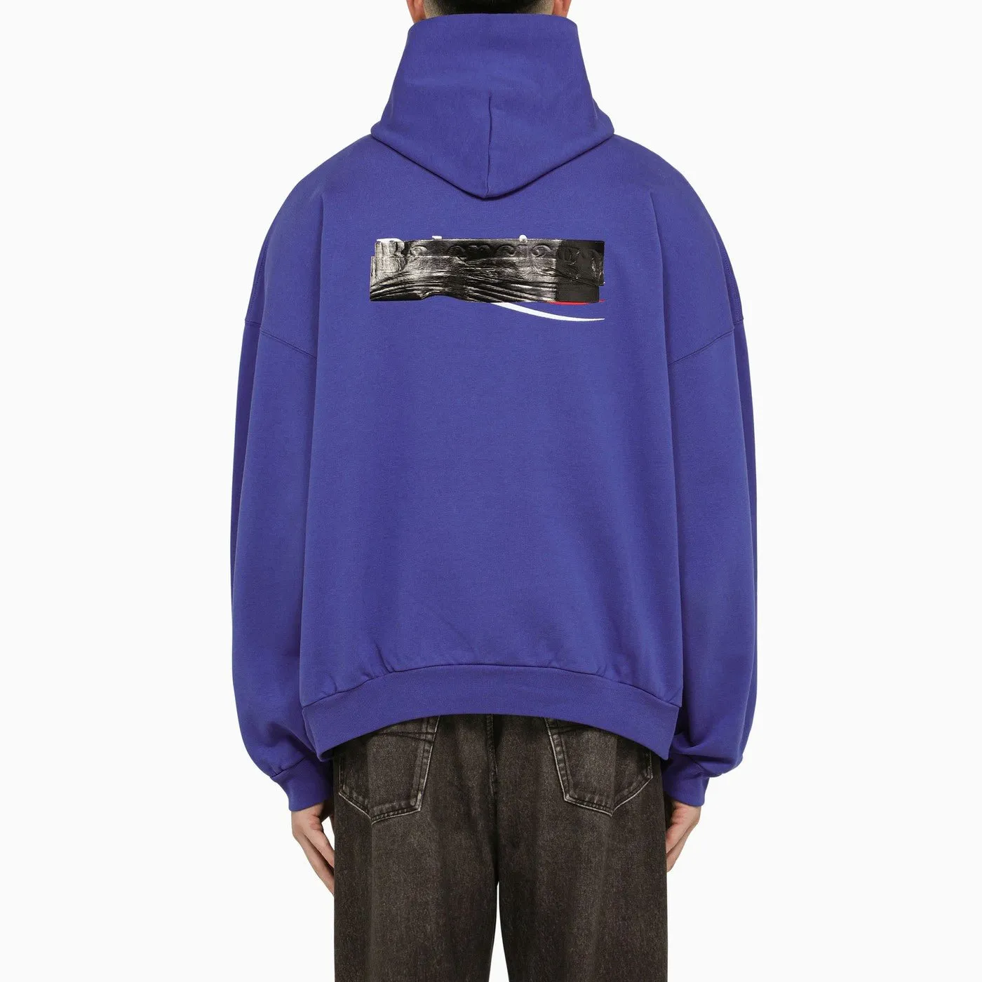 Balenciaga Sweat-shirt Political Campaign bleu indigo