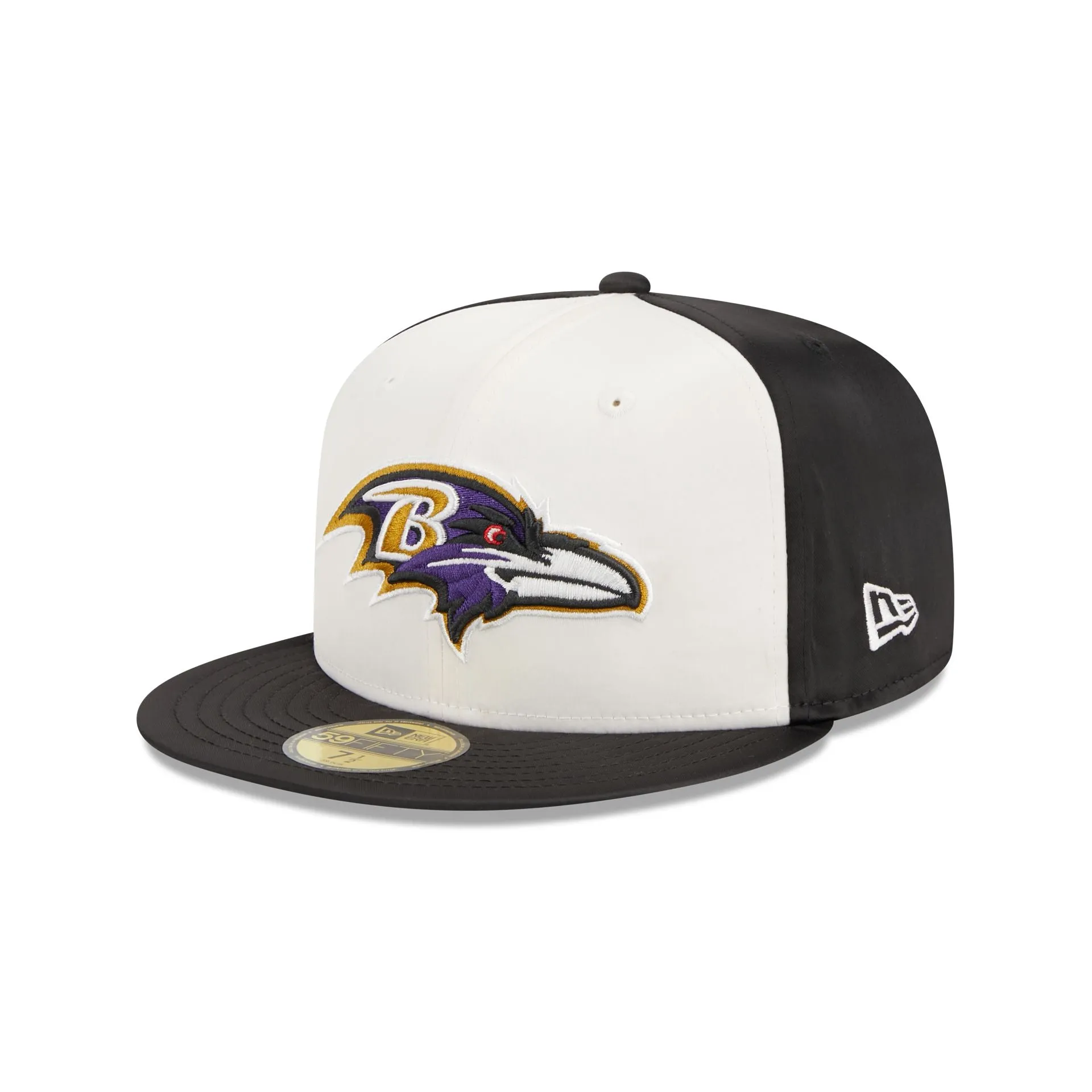 Baltimore Ravens Throwback Satin 59FIFTY Fitted Hat