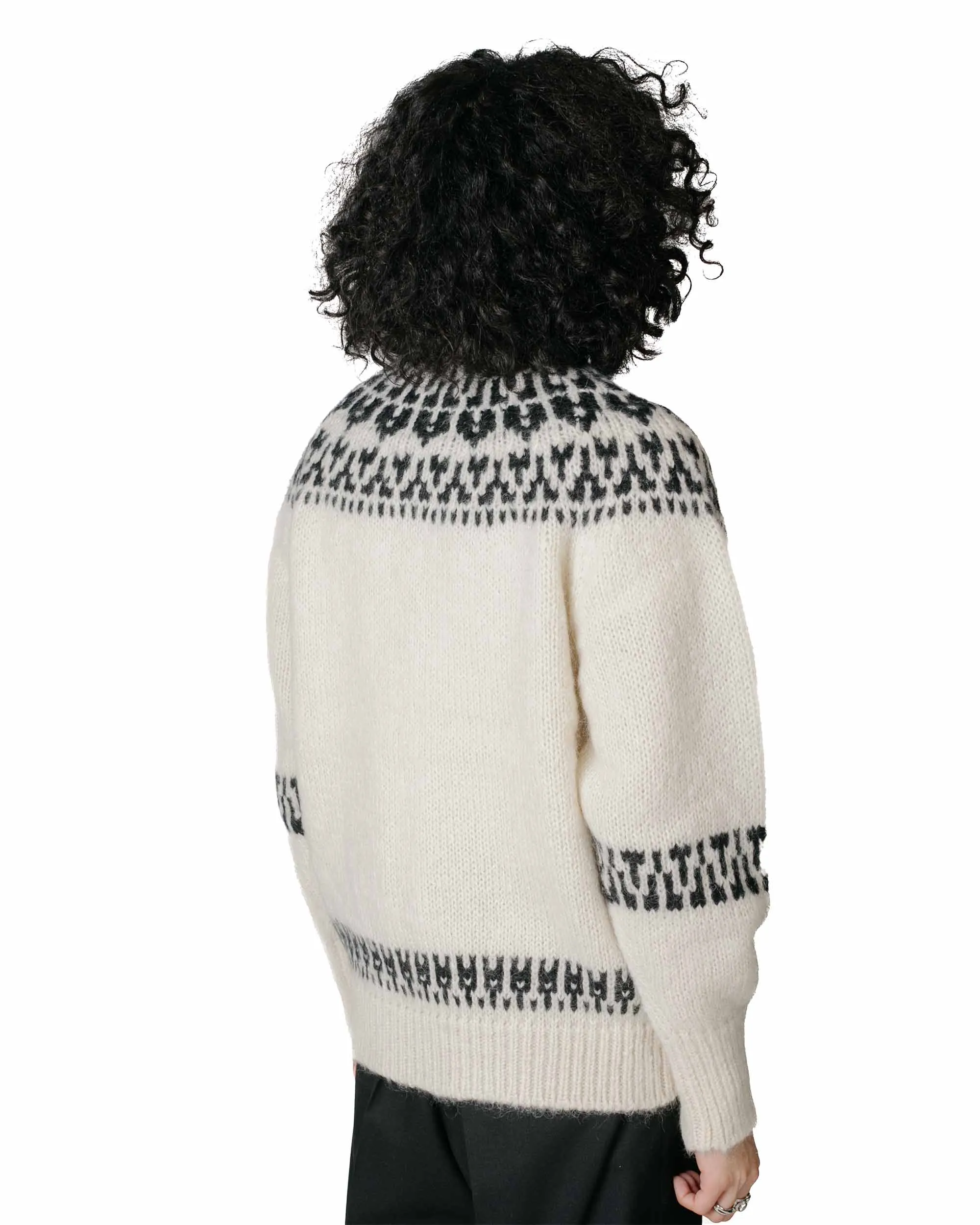 Batoner Mohair Nordic Crew Neck Ivory