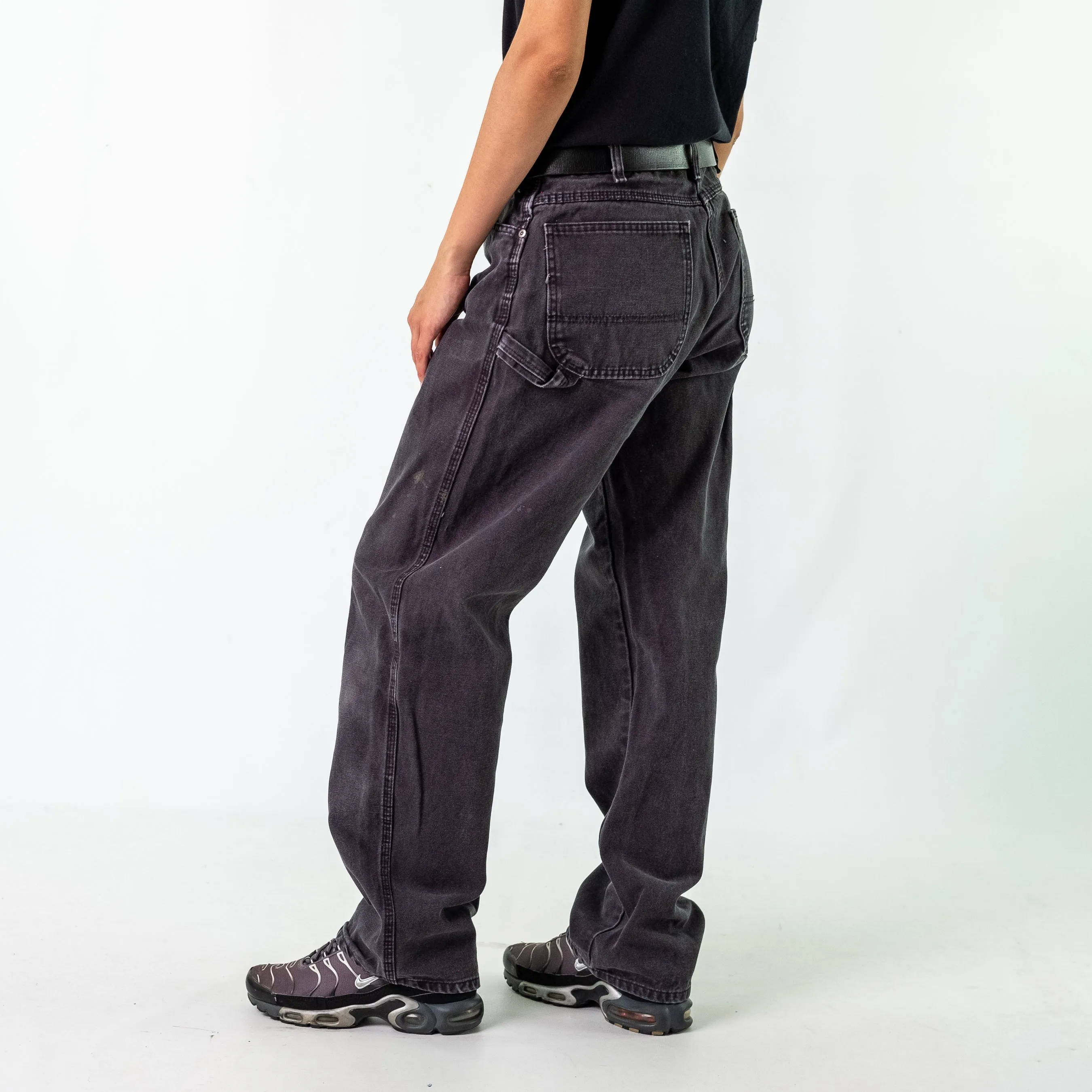 Black 90s Dickies Denim Carpenter Jeans Baggy Pants (34x34)