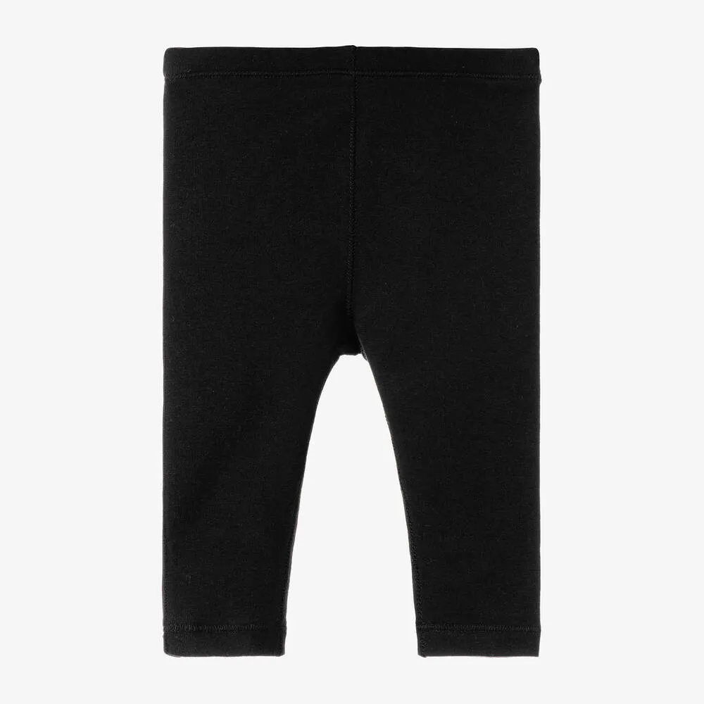 Black Logo Baby Leggings