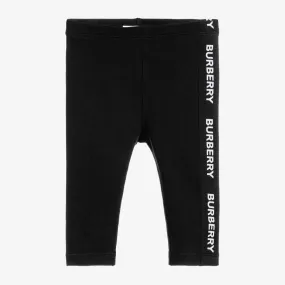 Black Logo Baby Leggings