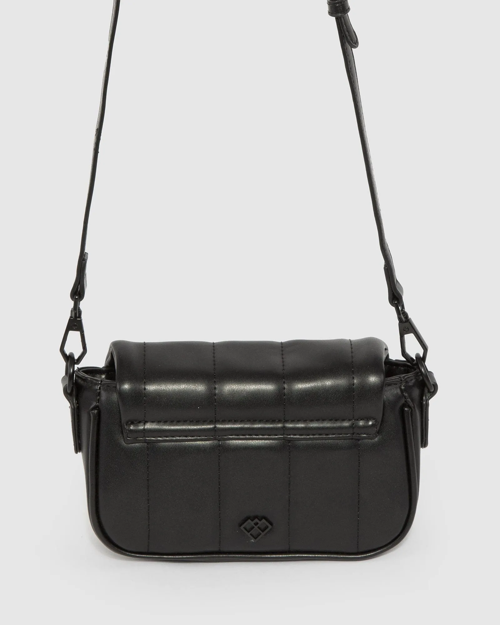 Black Luna Quilt Crossbody Bag