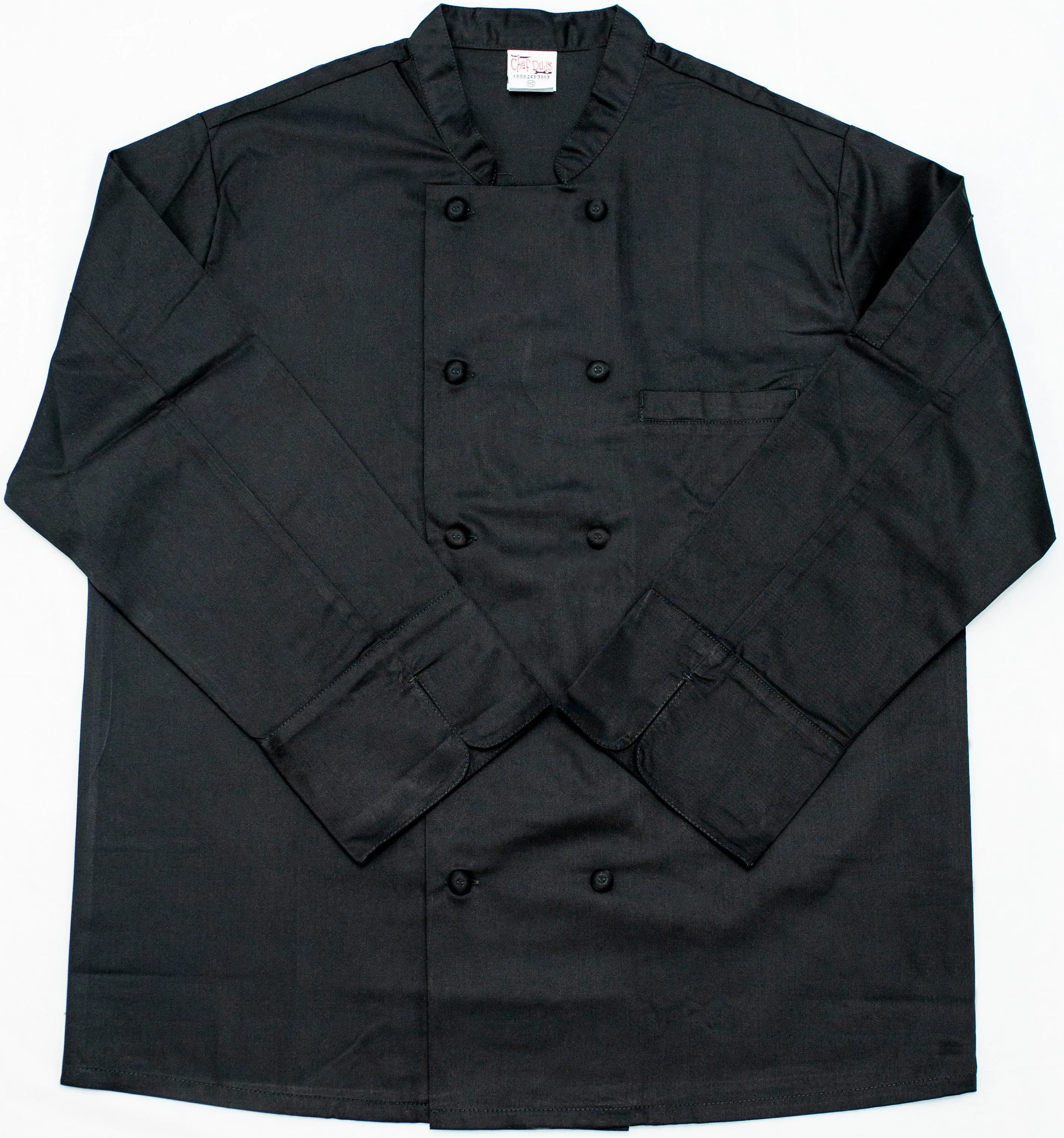 Black Mesh-Back Chef Coat 4655