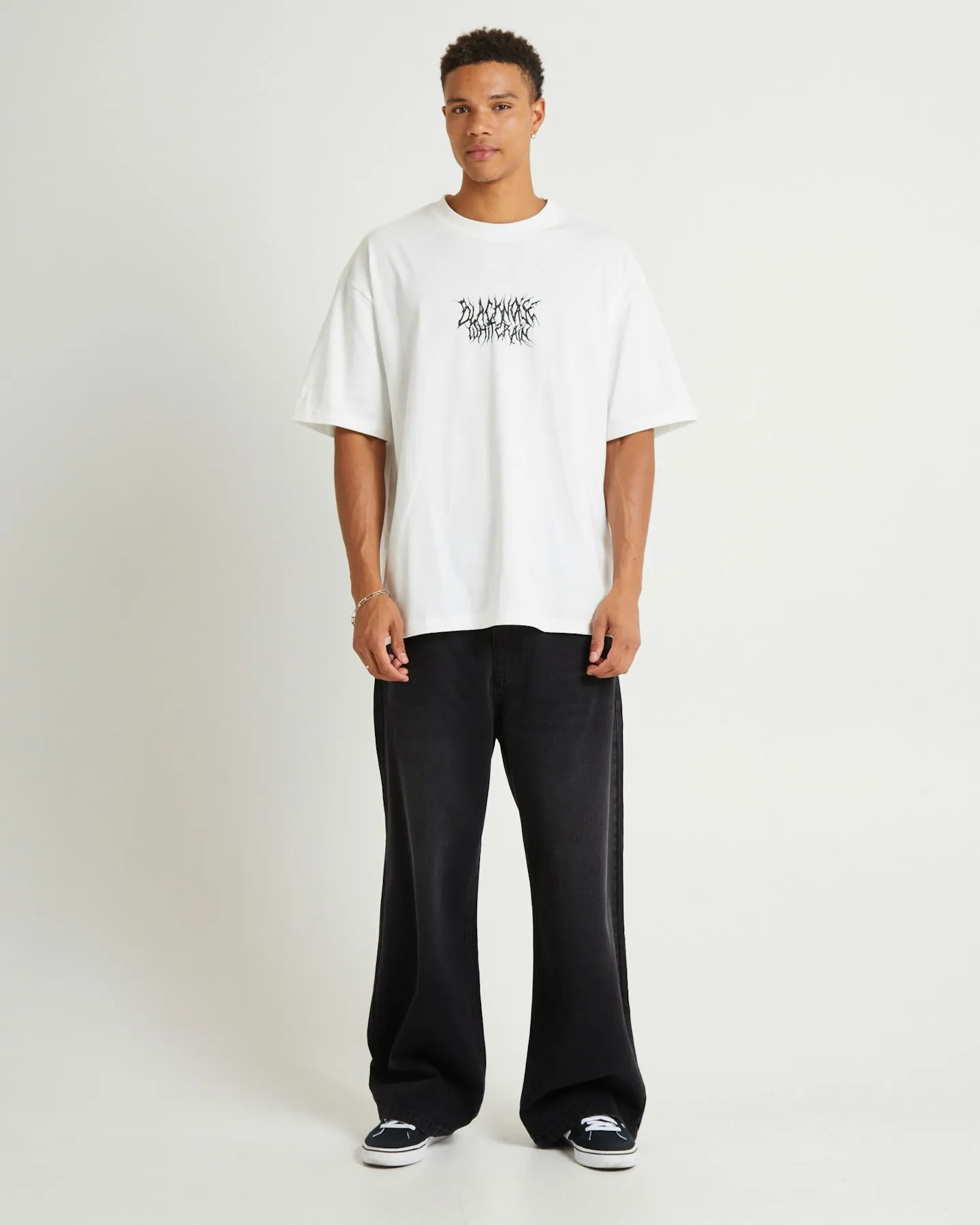 Black Noise White Rain Prism Wide Denim Jeans - Black | SurfStitch