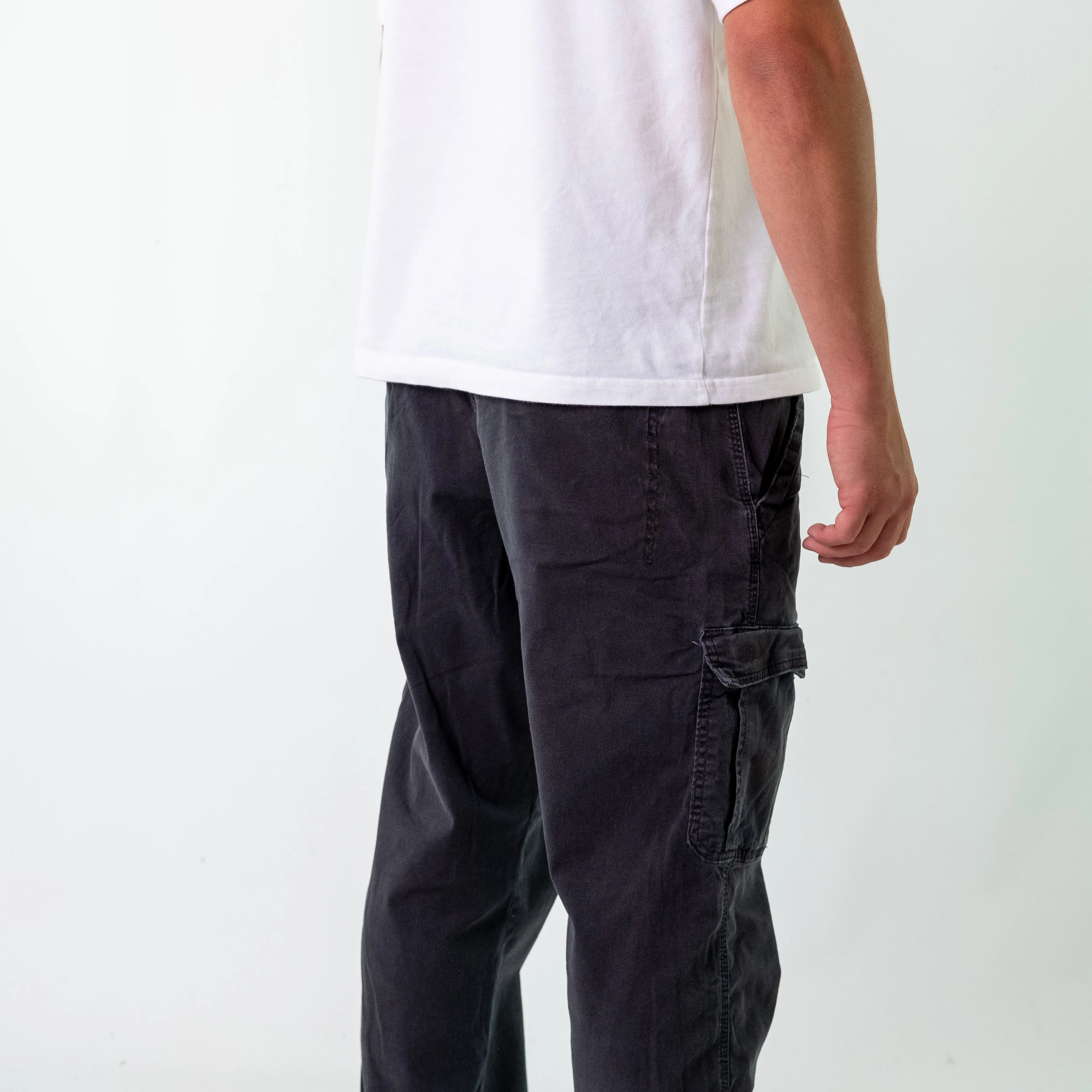 Black y2ks Wrangler Canvas Carpenter Jeans Baggy Pants (36x30)