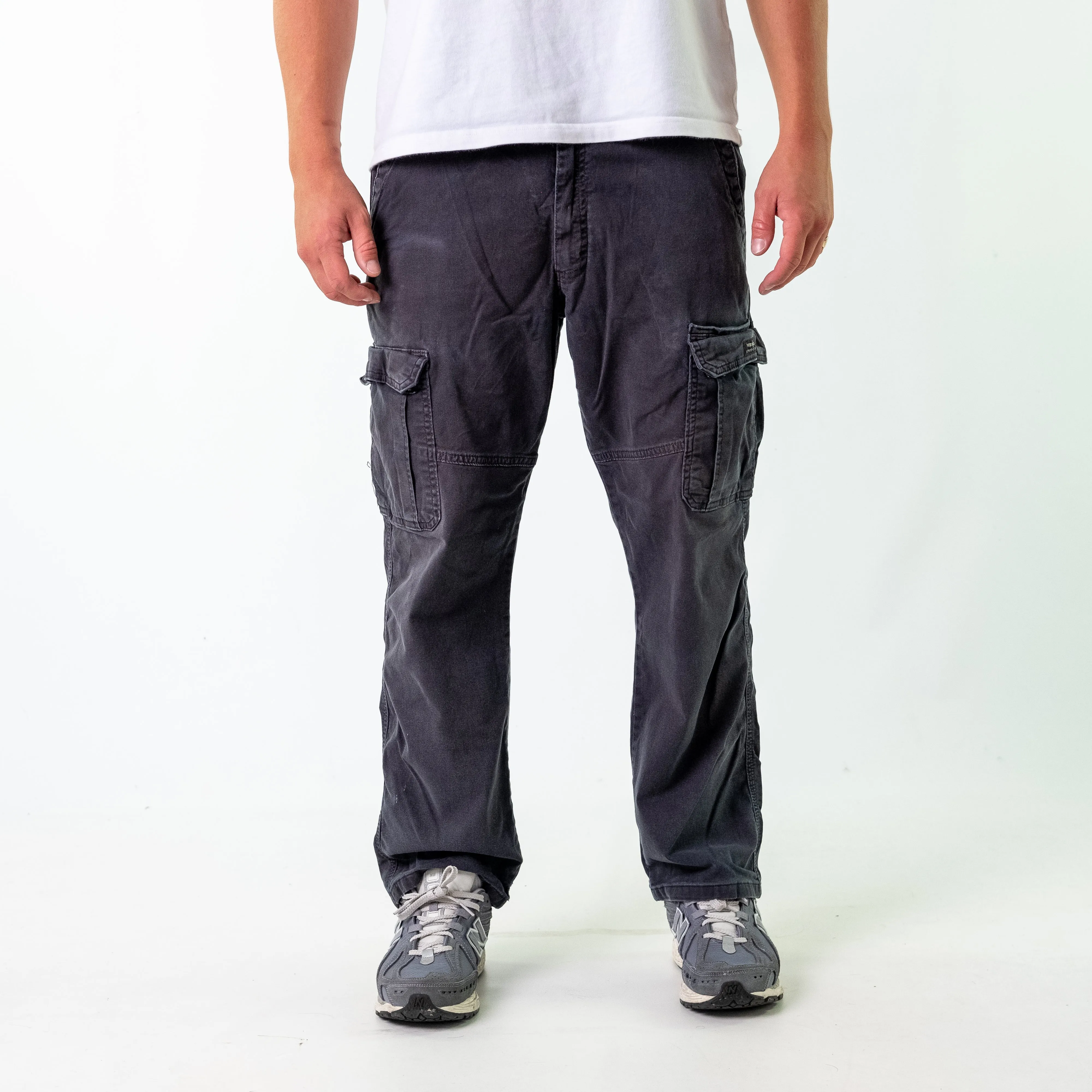 Black y2ks Wrangler Canvas Carpenter Jeans Baggy Pants (36x30)