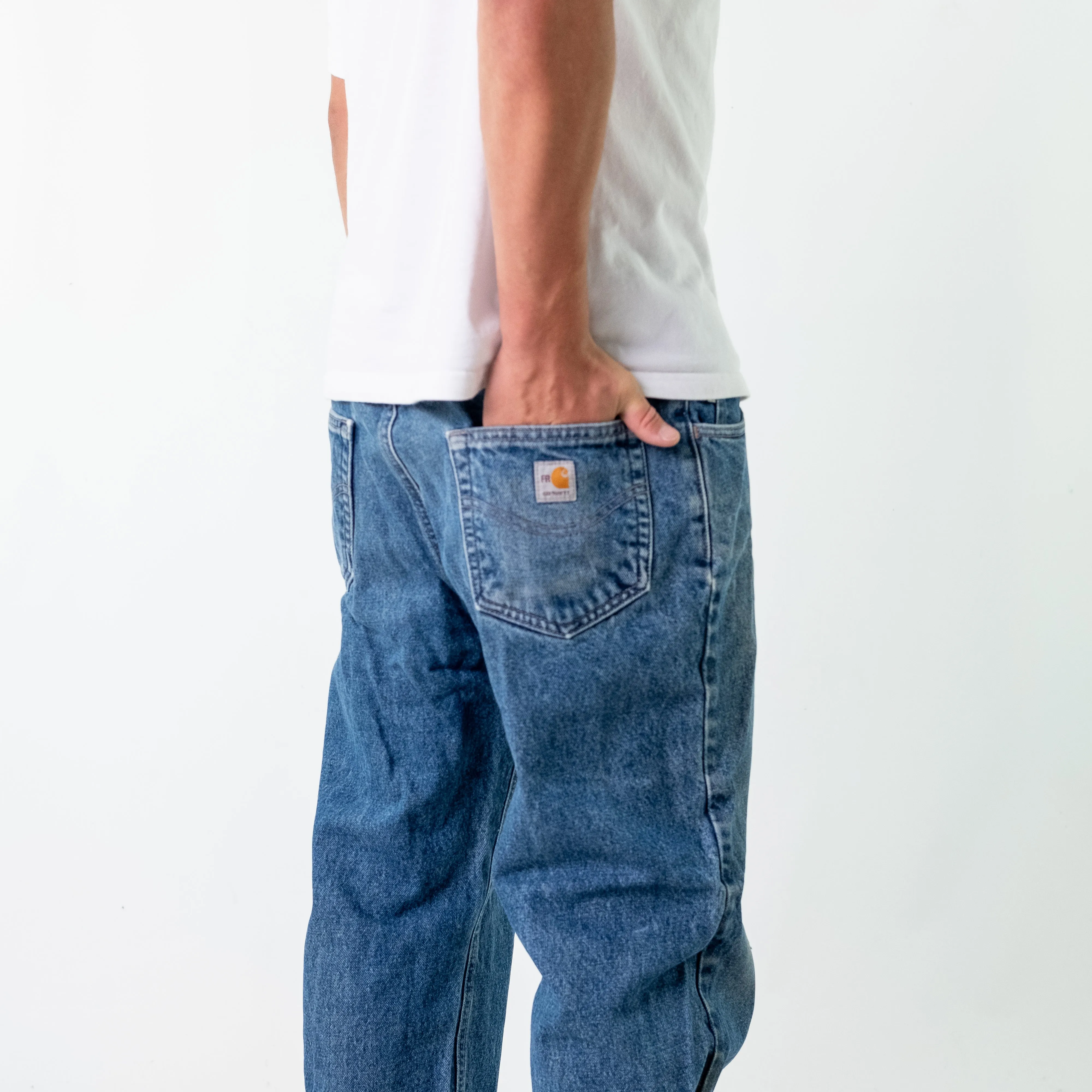 Blue y2ks Carhartt Denim Jeans Baggy Pants (36x32)