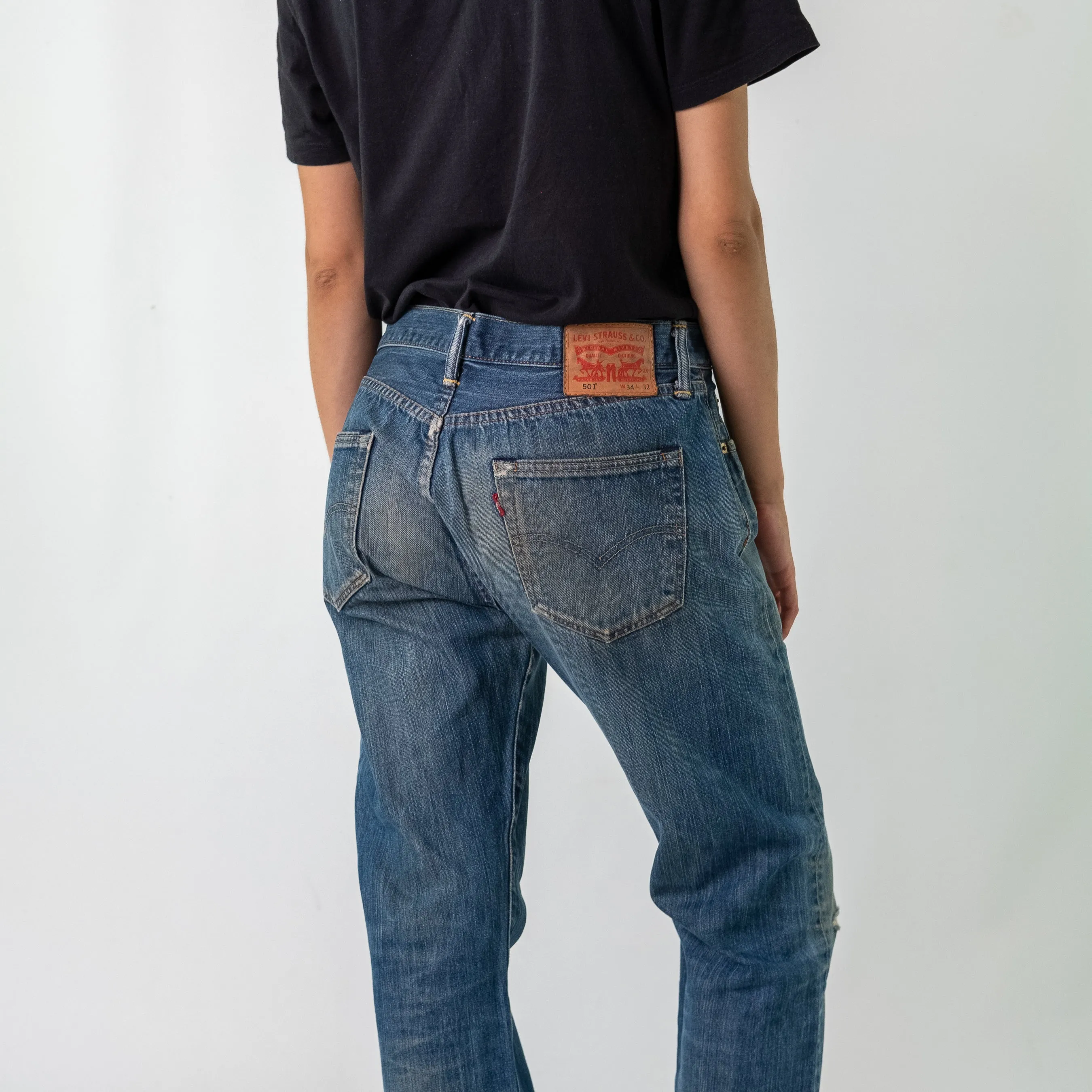 Blue y2ks Levi's Denim Jeans Baggy Pants (34x32)