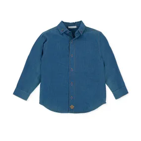 Boy Gouache Shirt-Indigo hi