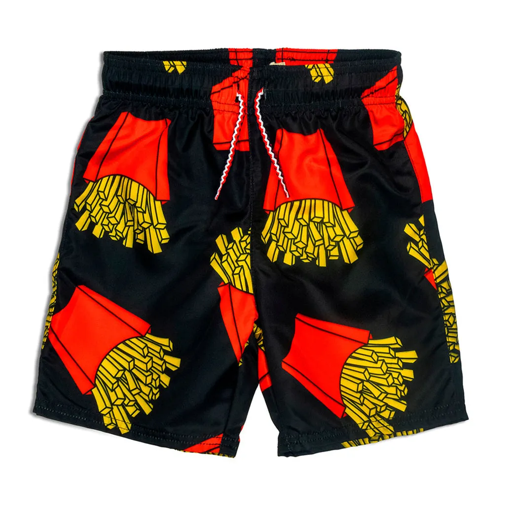 Boys Mid Length Swim Trunks / Fries