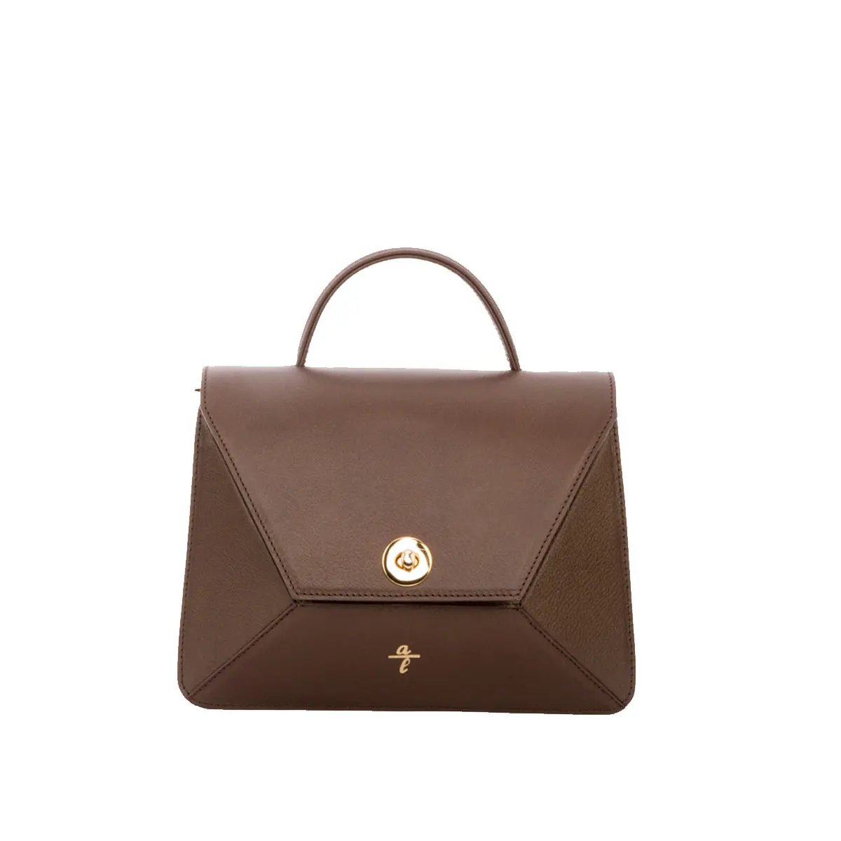 --Brown Mini Brief Bag-