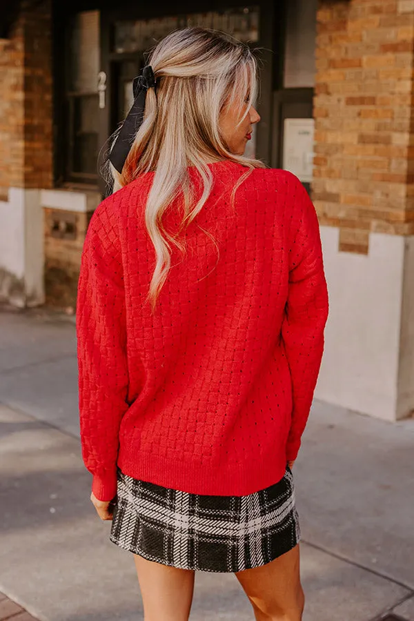 Candy Apple Making Knit Sweater