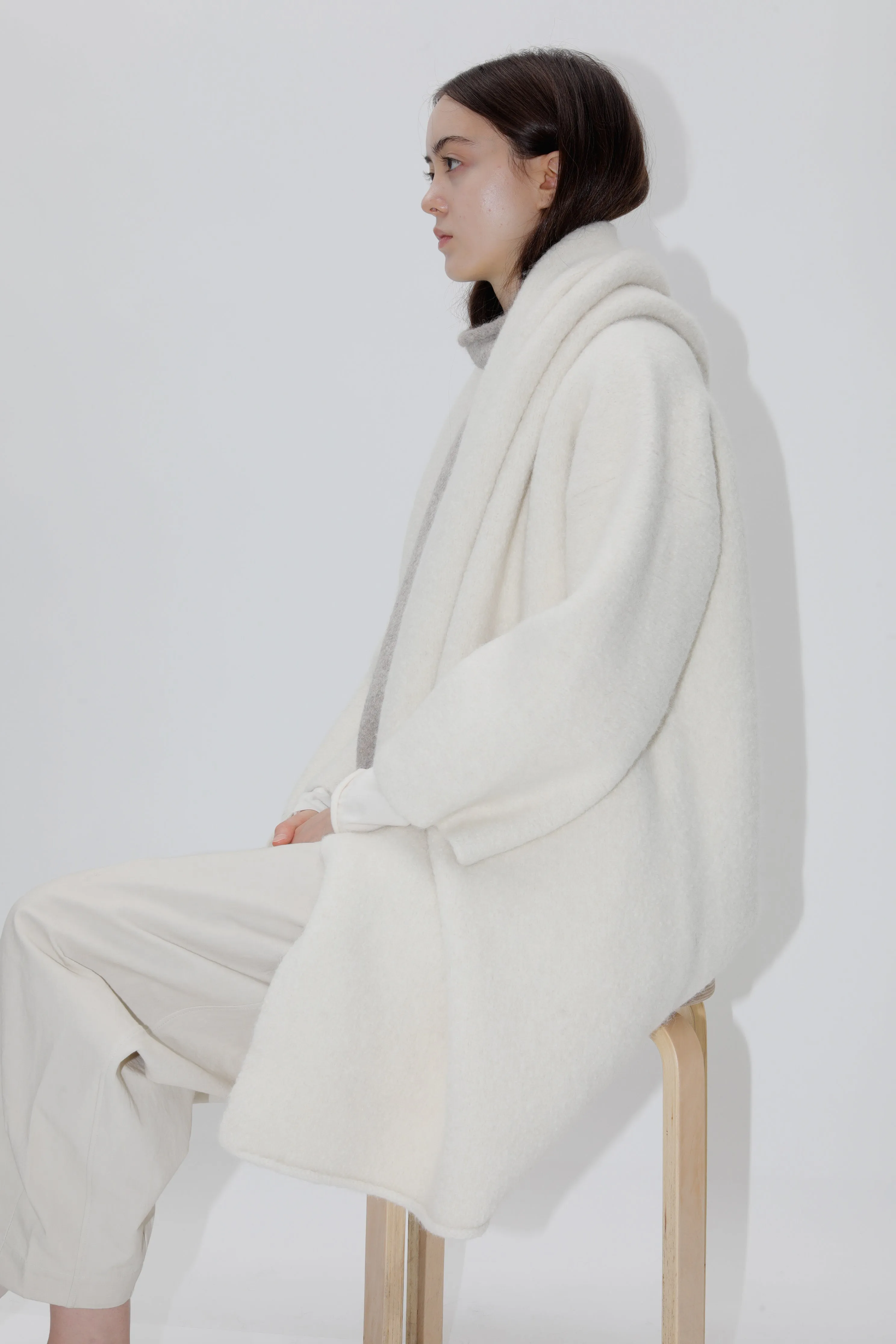 Capote Coat - Raw White