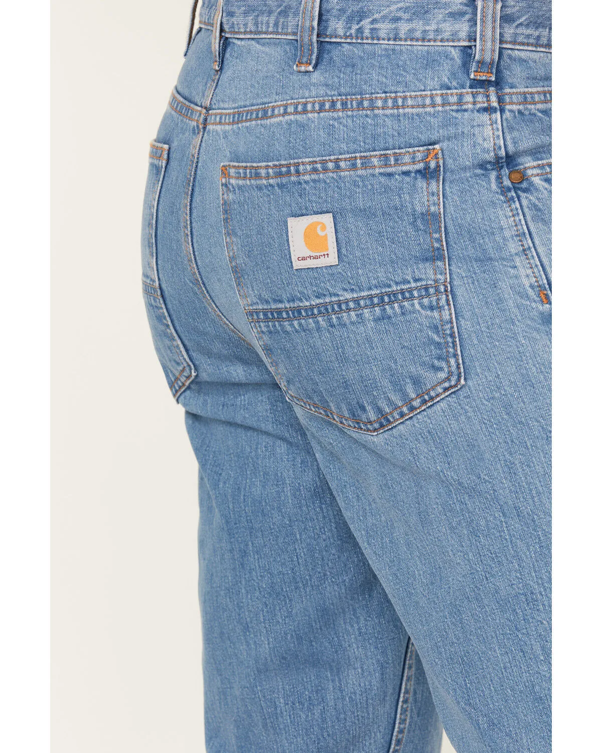 Carhartt Men's Relaxed Fit Light Wash Work Jeans