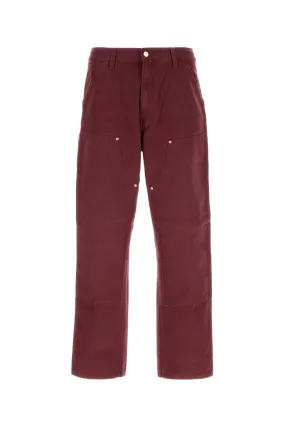 Carhartt Wip Burgundy Denim Double Knee Pant