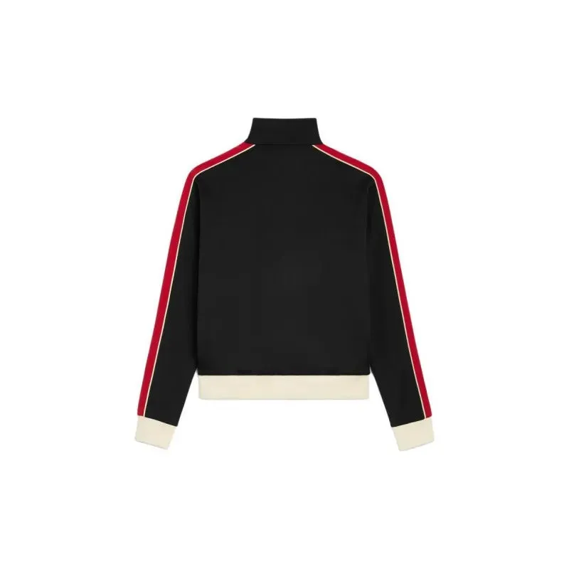     Celine   Patchwork Contrasting Letter Logo Embroidery Zipper Jacket