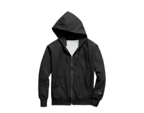 Champion C-Life Reverse Weave Mesh & Leather C Logo Zip Men's Hoodie