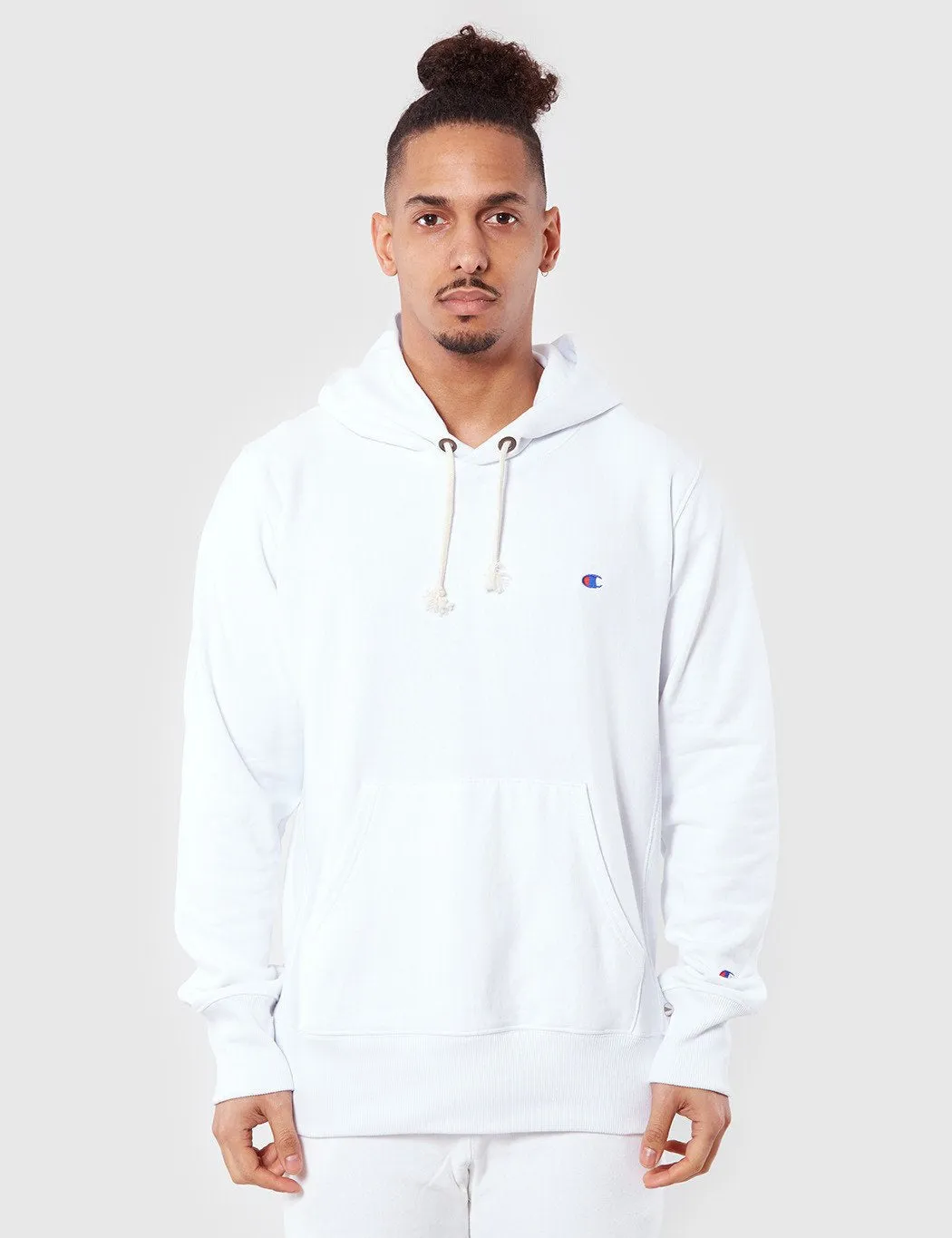 Champion Reverse Weave Hooded Sweat - White