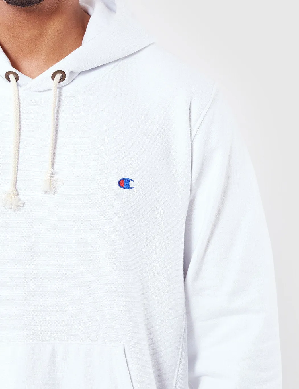 Champion Reverse Weave Hooded Sweat - White