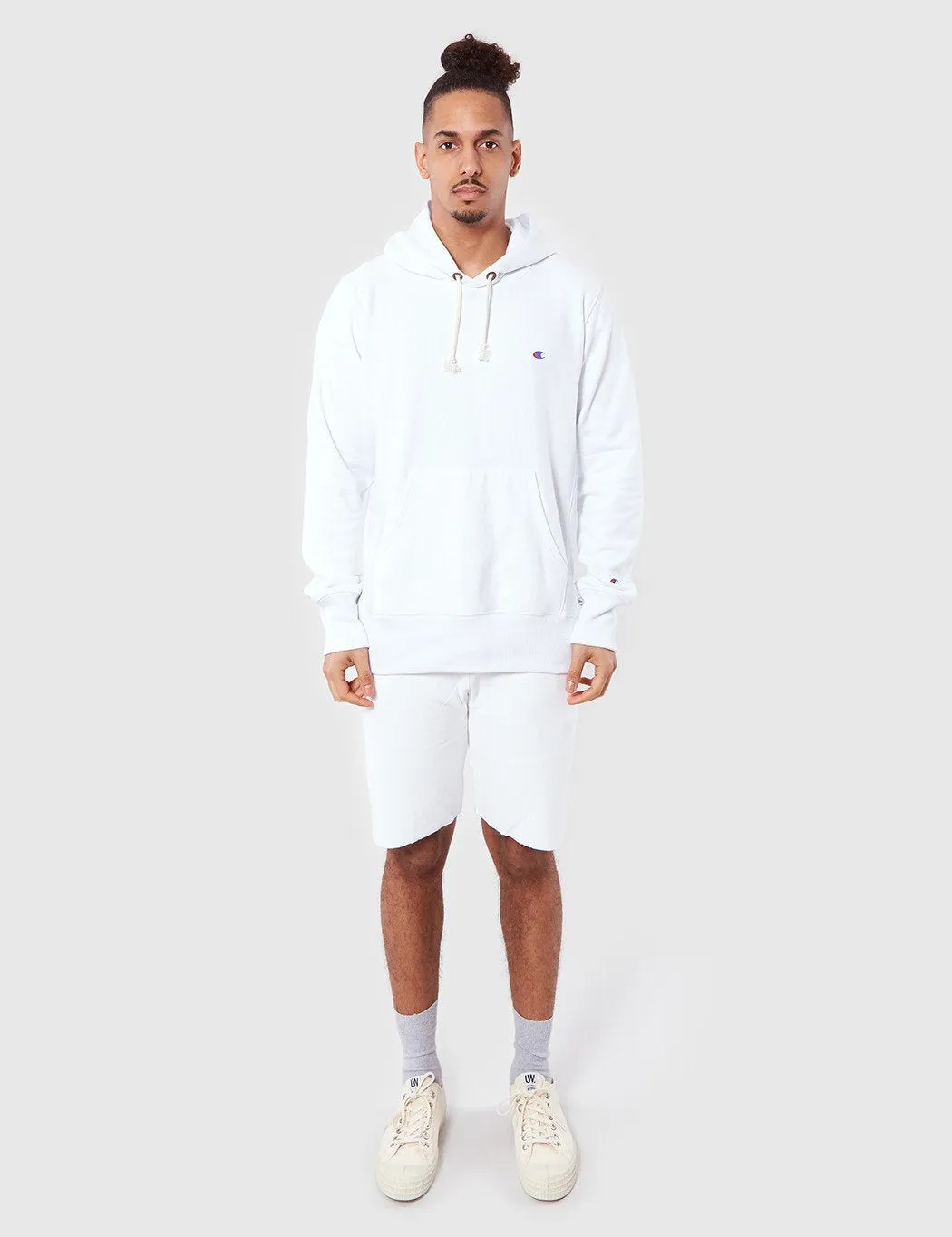 Champion Reverse Weave Hooded Sweat - White