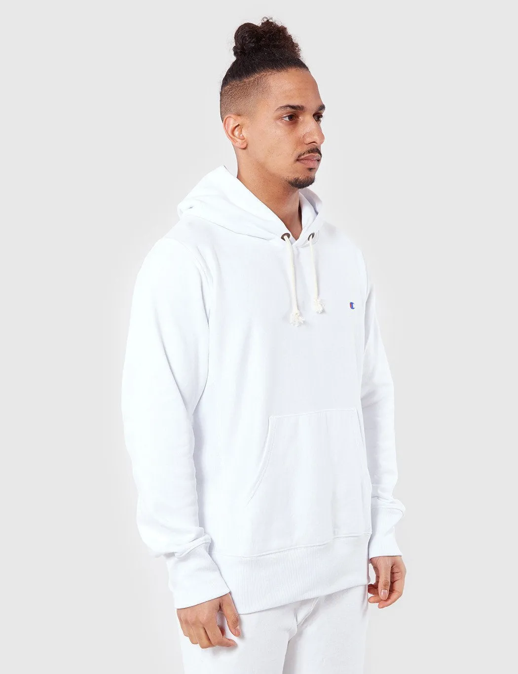 Champion Reverse Weave Hooded Sweat - White