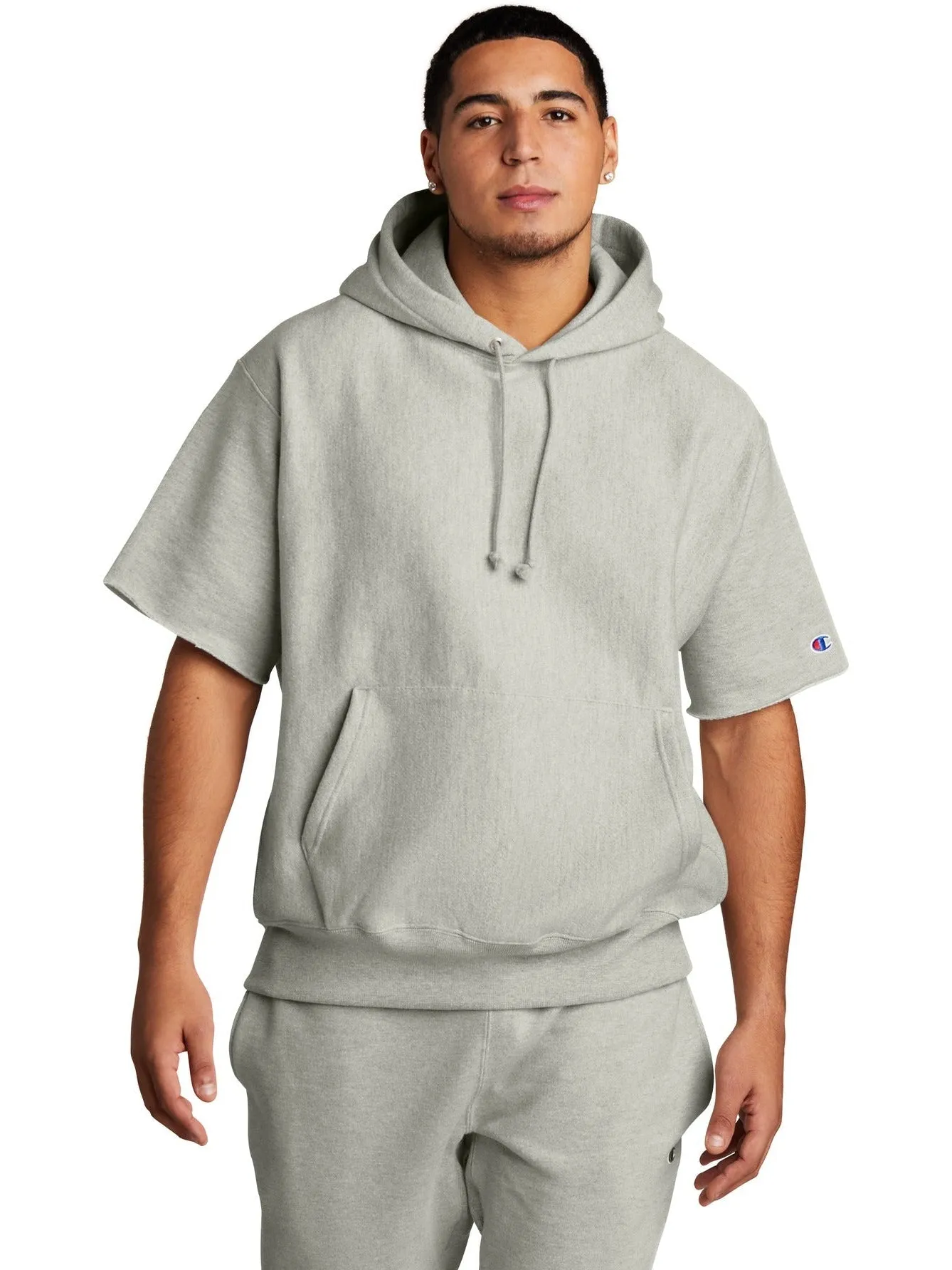 Champion  Reverse Weave  Short Sleeve Hooded Sweatshirt