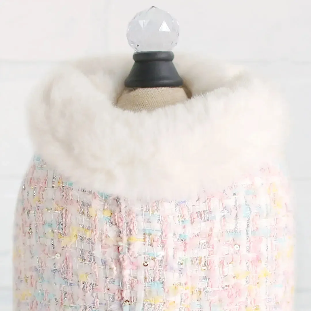 Chantel Tweed Coat in Candy