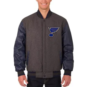 Charcoal and Navy St. Louis Blues Varsity Jacket