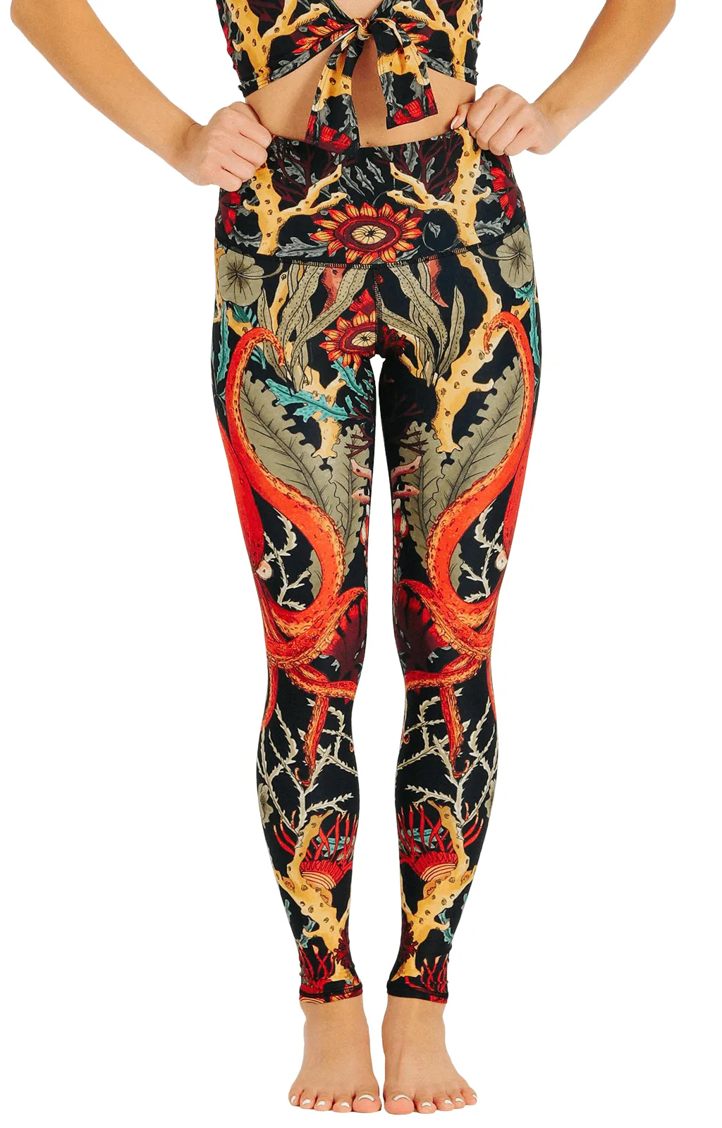 Coral My Name Printed Yoga Leggings