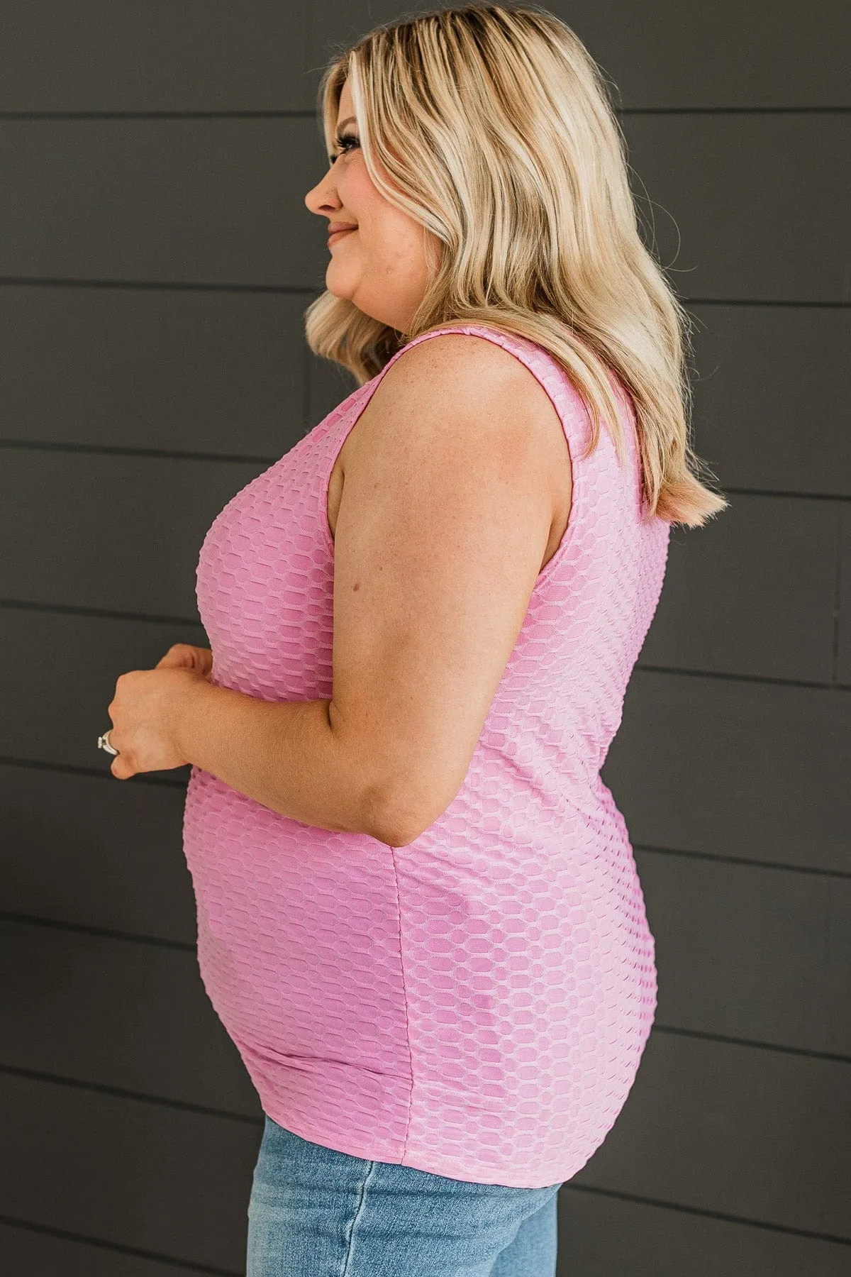 Current Crush Knit Tank Top- Pink