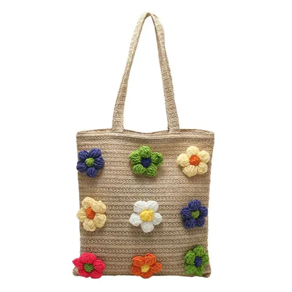 Daisy Crochet Tote Bag