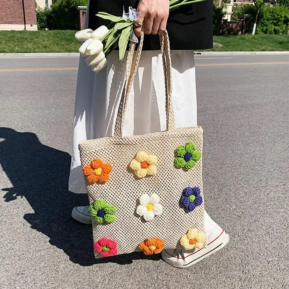 Daisy Crochet Tote Bag