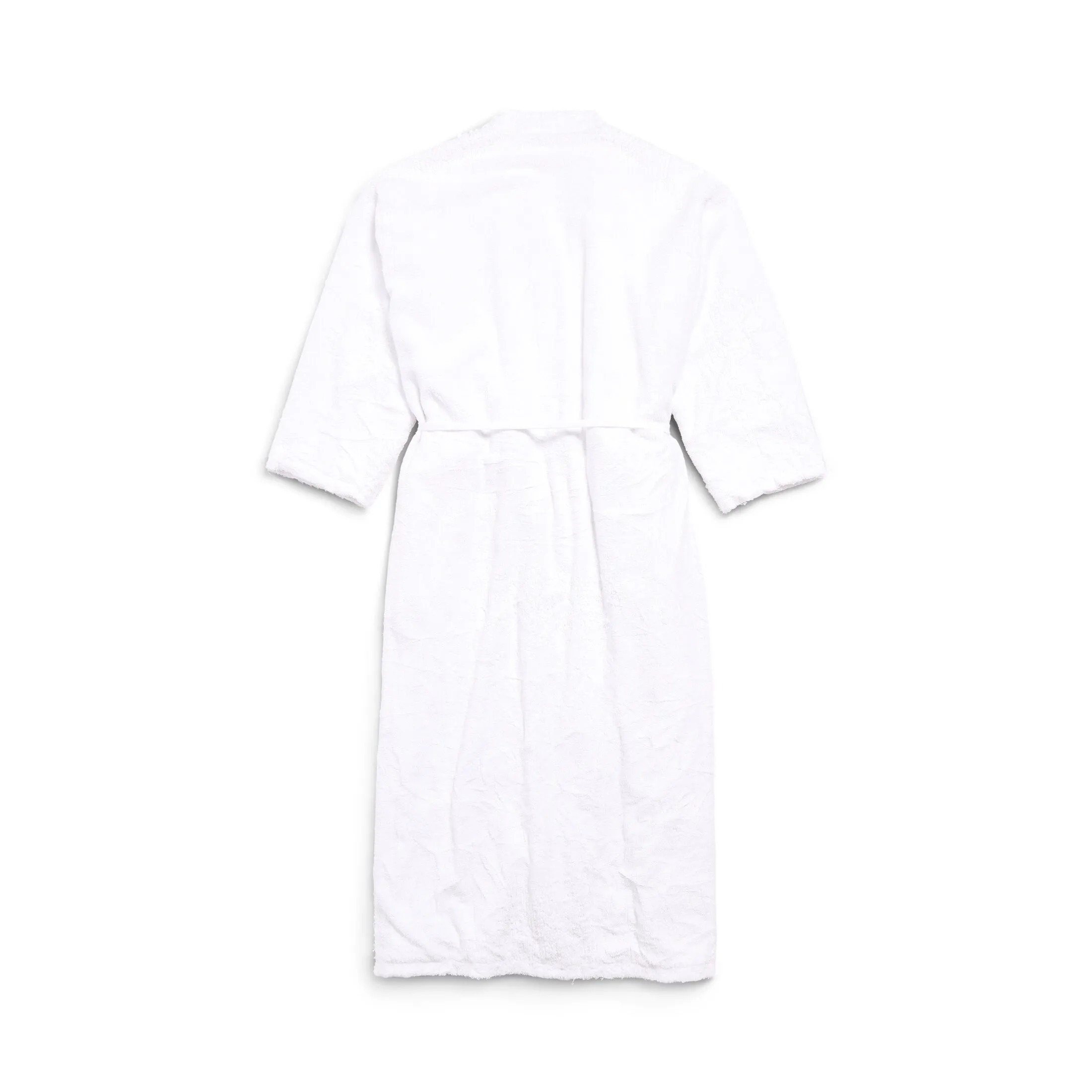 DECO B HOTEL BATHROBE MAXI COAT IN WHITE