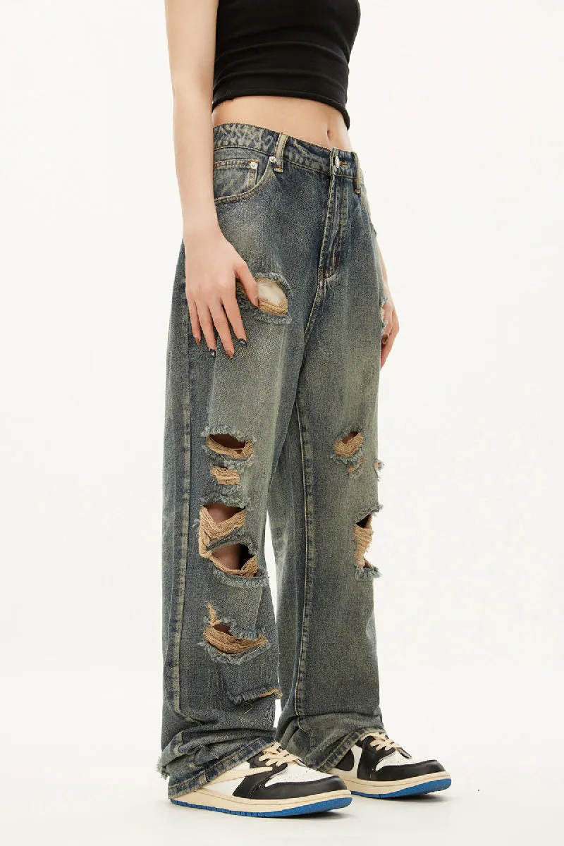 Destroyed Loose Jeans