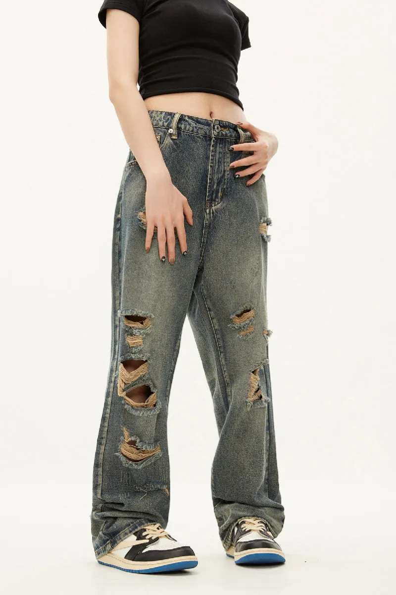 Destroyed Loose Jeans