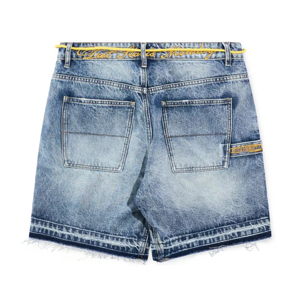 Diet Starts Monday Washed Indigo Denim Short