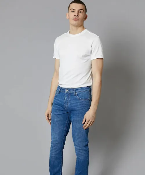 DML Alaska Straight Fit Jeans Mid Wash - Bennevis Clothing